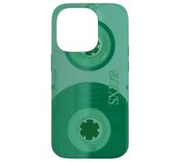 Green Cassette Tape Deck Recorder 80s 90s Retro Vintage Case for iPhone 14 Pro