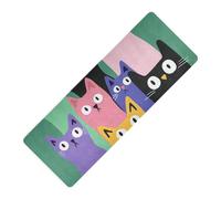Green Cat Fun printed anti slip yoga mat Thick 1 mm for men non slip, with Yoga bag tapete para ejercicio 71x26 inches