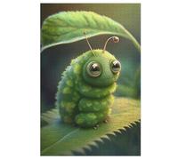 Green Caterpillar Puzzles 1000 Pieces Wooden Jigsaw Puzzle for Adults Brain Exercise Challenge Game Gift for Kids Children Jigsaws 78×53cm