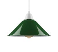 Green Ceiling Light Shade, Vintage Metal 22Cm Cone Shaped Lamp Shades Easy Fit Ceiling Pendant Lightshade For Living Rooms