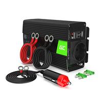 Green Cell® 300W voltage transformer inverter, DC 24V to AC 230V inverter for car with plug for car cigarette lighter and charger, with USB direct connection to car battery