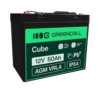 Green Cell AGM 12V 50Ah VRLA Lead Battery for Boats and Yachts