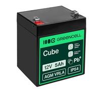 Green Cell® AGM 12V 5Ah Battery VRLA Lead Battery Replacement Battery Gel Battery Cycle Resistant Unmanned Toy Electric Toy Alarm Emergency Power Children's Vehicles Children's Quad Bike