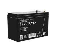 Green Cell AGM 12V 7.2Ah Battery VRLA Lead Battery Lead Battery Replacement Battery Gel Battery Cycle Resistant Unmanned Toy Electric Toy Alarm Emergency Power Children's Vehicles Children's Quad Bike
