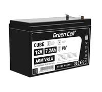 Green Cell AGM 12V 7.2Ah Battery VRLA Lead Battery Lead Battery Replacement Battery Gel Battery Cycle Resistant Unmanned Toy Electric Toy Alarm Emergency Power Children's Vehicles Children's Quad Bike