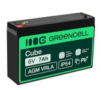 Green Cell AGM 6V 7Ah VRLA Lead Battery for Boxes and Scales