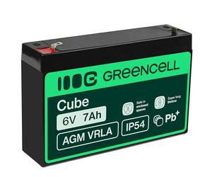 Green Cell AGM 6V 7Ah VRLA Lead Battery for Boxes and Scales