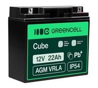 Green Cell AGM Gel Battery 12V 22Ah Sealed Lead Acid Rechargeable Battery Maintenance Free Deep Cycle for UPS Toy Car Alarm Scooter Fish Finder