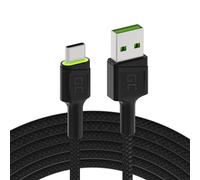Green Cell GC Ray LED 2m USB-C Cable Type C Nylon Cord Wire for Samsung Galaxy S