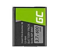 Green Cell® NP-BN1 Camera Battery for Sony Cyber-Shot DSC-QX10 QX30 QX100 T110 TF1 TX7 TX10 TX20 TX30 TX66 W310 W320 W330 W520 W610 W710 W800 WX30 WWX5 0 WX70 WX80 WX150 (600mAh 3.7V Black)