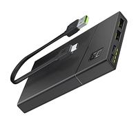 Green Cell PowerPlay10S 3-Port Power Bank 10000 mAh External Battery with 2x USB-C 18 W Power Delivery and 2x USB Quick Charge 3.0 Fast Charging Technology Power Bank for iPhone, iPad, Samsung