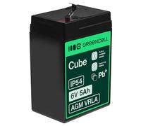 Green Cell Rechargeable battery AGM 6V 5Ah Maintenancefree for UPS ALARM