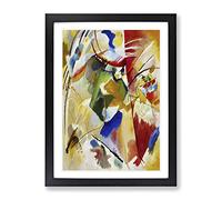 Green Center By Wassily Kandinsky Classic Painting Framed Print | A4 Black Framed Wall Art | Ready to Hang | Classic Historical Picture | Living Room Bedroom Lounge Office