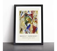 Green Center by Wassily Kandinsky Framed Wall Art Picture Print - Canvas Painting - Modern Home Décor Poster - Ready to Hang for Living Room Bedroom Kitchen - Black A3 (36 x 48 cm)