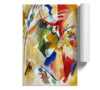 Green Center By Wassily Kandinsky | Unframed Wall Art Print | Ready to Frame Poster | Modern Home Decor Picture | Artwork for Living Room, Bedroom, Kitchen or Office | A3 (29.7x42 cm)