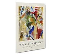 Green Center Wassily Kandinsky Canvas Print | Gallery Wrapped 30mm Frame Wall Art | 30x20 inches | Ready to Hang | Contemporary Picture | Living Room Bedroom Lounge Office
