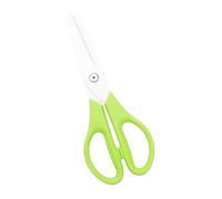 Green Ceramic Scissors 8" Kitchen Scissors Blade Metal Free Lab Scissors Safety Healthy Office Classroom Cooking Shears (Green)