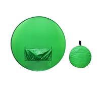 Green Chair Background Board,2 in 1 142cm Nylon Round Green Screen Backdrop Double Sided Collapsible Background for Photography Live Game Vlog Video Conference