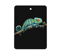 Green Chameleon Automotive Air Fresheners Mirror Aromatherapy Tablets Ornament Car Fragrance Scented Cards Square