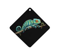 Green Chameleon Automotive Air Fresheners Mirror Aromatherapy Tablets Ornament Car Fragrance Scented Cards Rhombus