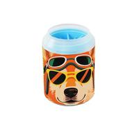 Green Checkered Background Cool Siberian Husky Reusable Mud Paw Clean Station with Soft Silicone Brush Pets Supplies and Accessories Gently Cleans Paws After Walks