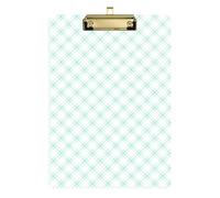 Green Checkered Pattern A4 Note clipboard Hard Board clipboard Designer for Legal Women Basketball Coaches Size 9 x 12