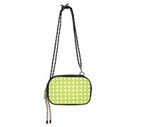 Green Checkered Pattern West Crossbody Purse for Men Beauty with Credit Card Slots Small Handbags Go shopping