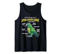 Green Ch onure Parrot Anatomy of A Green-Cheeked Conure Tank Top