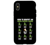 Green Cheeked Conure How To Identify Bird Tropical Parrots Case for iPhone X/XS