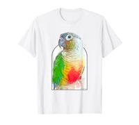 Green Cheeked Pineapple Conure Portrait Artwork Pet Gift T-Shirt