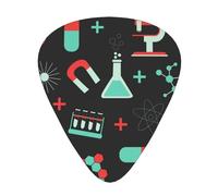 Green Chemistry And Science Patterns,12 Pcs Guitar Pick,3 Different Thickness Plectrums for Acoustic Guitar Bass Ukulele (0.46mm 0.96mm 0.71mm)