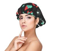 Green Chemistry And Science Patterns,Adult's Satin Sleeping Cap - Women's Elastic Sleep Bonnet, Adjustable Overnight Hair Cover