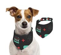Green Chemistry And Science Patterns,Dog Bandanas Cotton Pet Scarf Adjustable Bibs for Pet,M