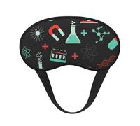 Green Chemistry and Science Patterns, Full Eye Covers Light Blocking Eye Masks Blackout Sleep Eye Muffs