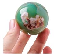 Green Cherry Agate Crystal Ball raw Stone Polished feng Shui Home Decoration Crafts Ornaments,45~50mm Gemstone Stone