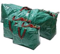 Green Christmas Storage Bag Boxes | Lighting Tree Balls Storage Protection Bag Box | Xmas Decoration Ornaments Reusable Bag (Set Of 3 Christmas Storage Bag - Green)