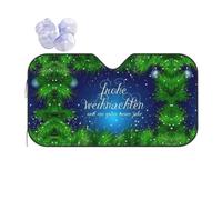 Green Christmas Tree Car Windshield Sunshade Foldable Reflective Sun Visor. Front Window Cooling Cover For Car