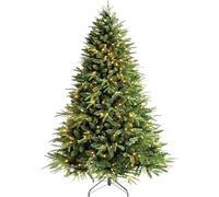 Green Christmas Tree, Christmas Bushy Looking Artificial Tree, Large Thick Tinsel PVC Artificial Tree for Indoor Xmas Home Decorations