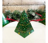 Green Christmas Tree Crackers - Festive Holiday Party Favors for Christmas Celebrations, Set of 6