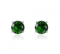 Green Chrome Diopside Solid 925 Earring Women Fine Jewelry Multi-color Birthstone s Style