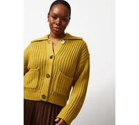 Green Chunky Gold Button Cardigan L