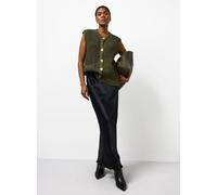 Green Chunky Knitted Gold Button Vest 12