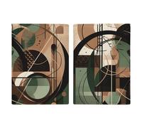 Green Circle Pattern Passport Holder Passport Wallet PU Leather Passports Protective Cover Slim Travel Accessories