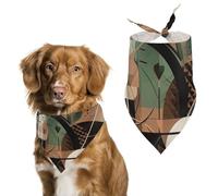 Green Circle Pattern Pet Scarf Exquisite Fashion Dog Bandanas Breathable Triangle Cat Dogs Bibs Scarf for Dog Bandana for Small Medium Large Kerchief