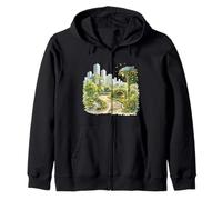 Green City Sustainable Future Vision Zip Hoodie