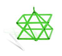 Green Clear Water Hexagram Star Quartz Pyramid 5-10 Inch Merkaba Sound Therapy Meditation Yoga Meditation Stress Relief Corner Stand Percussion Instruments Includi,10 Inch