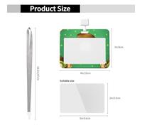 Green Clever Monkey Id Badge Holder with Lanyard Waterproof Id Card Protector Vertical Card Name Tags Key Card Holder Case for Teacher Nurse Doctor Office Presents