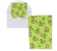 Green Clever Monkey Print Thank You Cards Greeting Cards With Envelopes Blank Note Cards 10x15 cm Perfect for Thank Yous Invitations
