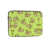 Green Clever Monkey Printed Portable Shockproof Laptop Bag Soft Shell Laptop Bag Suitable For Business Use And Travel 12 inch