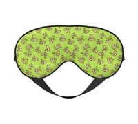 Green Clever Monkey Printing Versatile Sleep Eye Cover Soft Eye Mask Reversible for Meditation & Travel Eye Mask Unisex